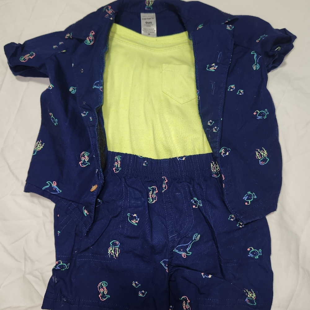 Carter's Navy Blue Baby 3 Piece Outfit